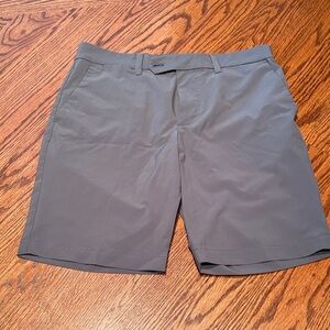 Classic Gray Men's Flat Front Shorts